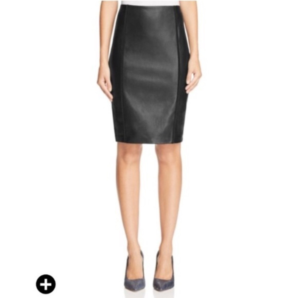 NWT Faux Leather Panel Pencil Skirt Bailey 44 Sz 8